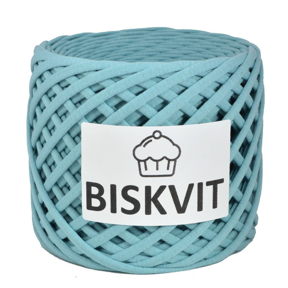 Трикотажная пряжа Biskvit (Бисквит) цвет Пыльная мята, 330гр. 100м. (100% хлопок), 1 моток.  #1