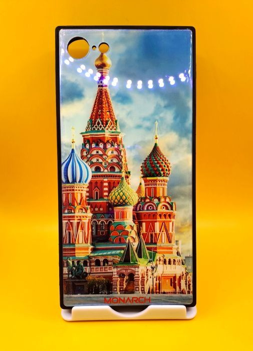 Чехол для iPhone 7/8, Monarch стеклянная, Храм Василия Блаженного #1