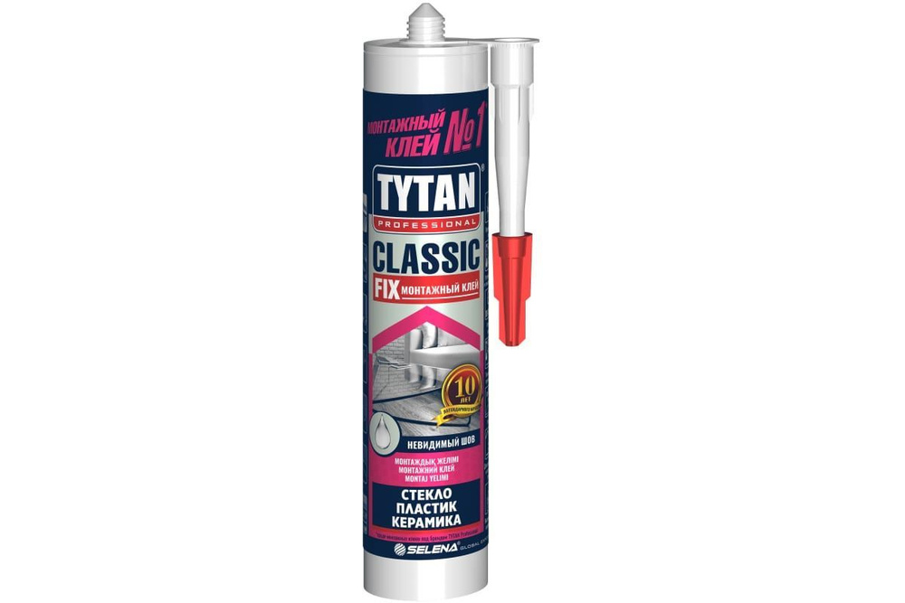 Монтажный клей TYTAN PROFESSIONAL Classic Fix прозрачный 310мл, 1шт. #1