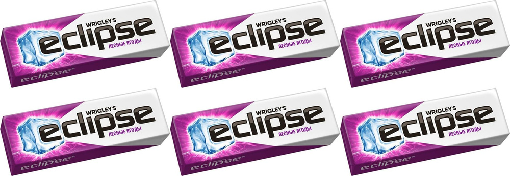 Жевательная резинка Eclipse Лесные Ягоды без сахара 13,6 г, комплект: 6 упаковок по 13.6 г  #1