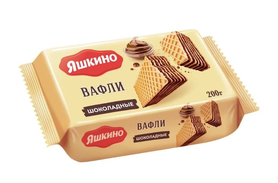 Яшкино Вафли шоколадные, 200г #1