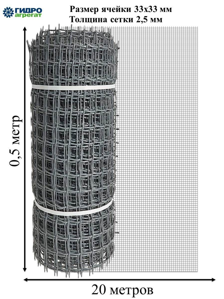 Гидроагрегат Сетка садовая,Пластик,20х0.5м #1