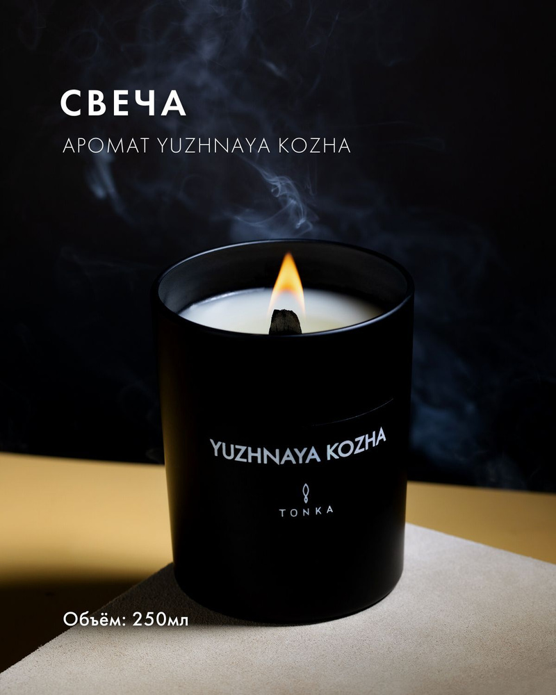 Tonka Perfumes Moscow Свеча ароматическая "YUZHNAYA KOZHA", 10 см х 8 см, 1 шт  #1