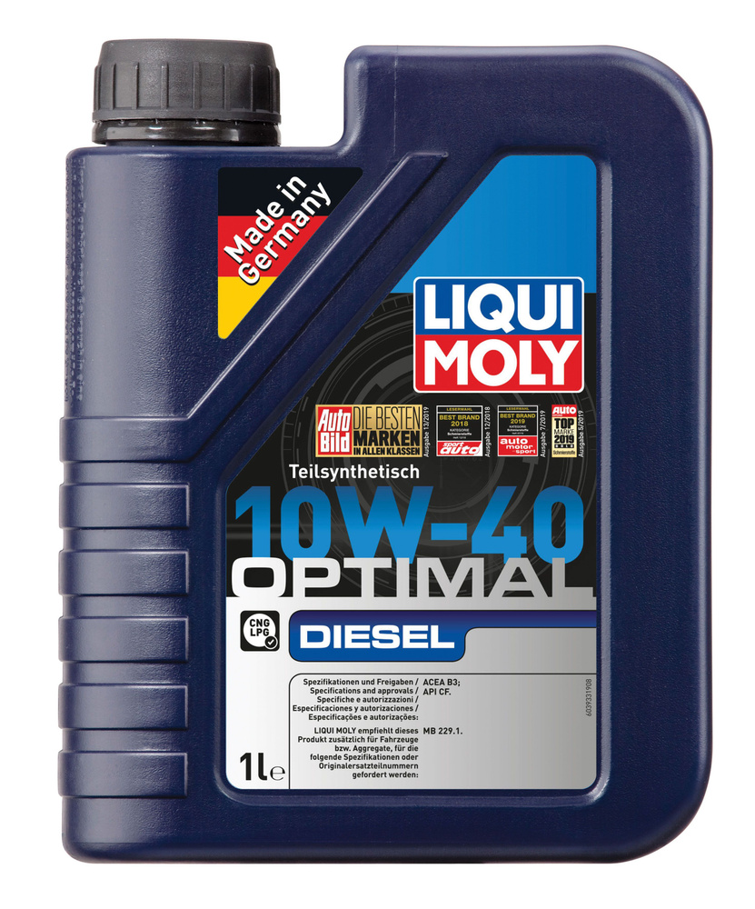 Liqui Moly OPTIMAL DIESEL 10W-40 Масло моторное, Полусинтетическое, 1 л  #1