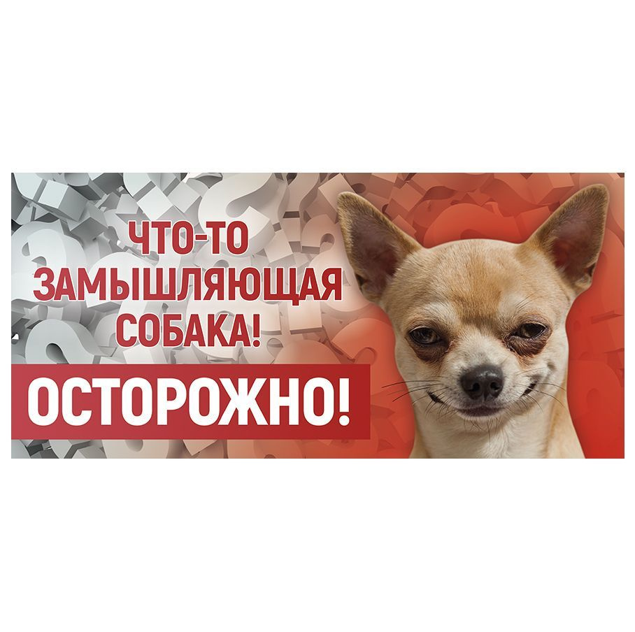 Табличка, DANGER DOG, с приколом, на забор, 30х14 #1