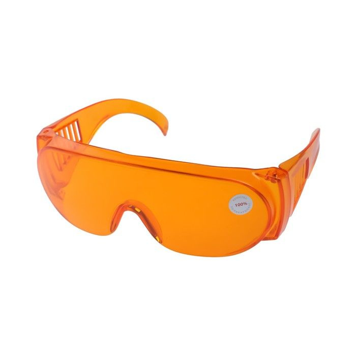 Очки защитные ТУНДРА, оранжевые, открытого типа, ударопрочный материал  #1