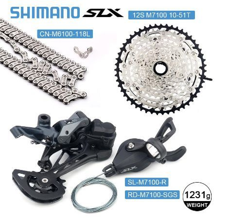 Shimano SLX M7100 MTB Групповой набор Переключатель скоростей M7100 Кассета 51T MS M6100 Цепь 12-скоростная #1