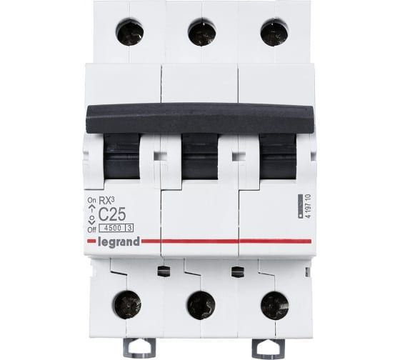 Купить Выключатель автоматический трехполюсный Legrand RX3 4,5 кА C 25 ...