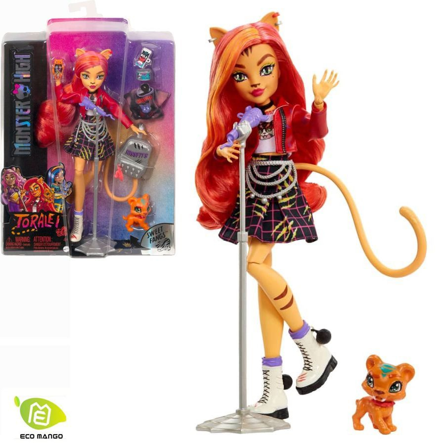 Кукла Monster High Поколение 3, Торалей с питомцем и аксессуарами, Toralei  #1