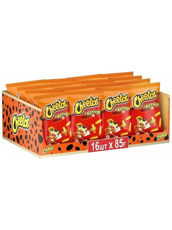 CHEETOS Чипсы Читос со вкусом кетчупа 16 шт по 85г - купить с доставкой ...