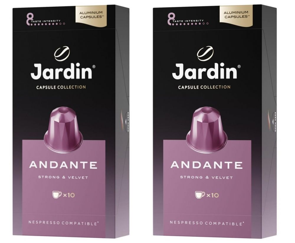 Набор из 2 шт, Капсулы для кофемашин JARDIN (Жардин) "Andante", натуральный кофе, 10 шт. х 5 г, 1353-10 #1
