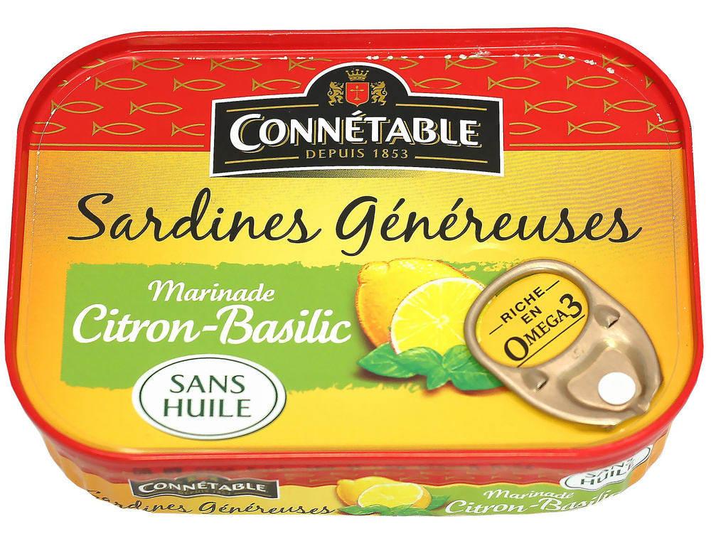 Сардины Connetable Genereuse в маринаде с лимоном и базиликом 140г (Марокко)  #1
