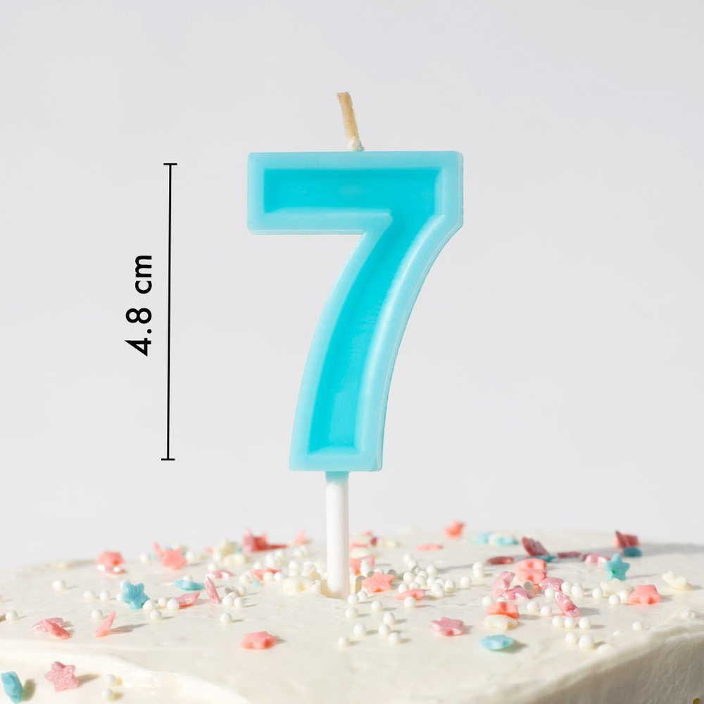 Свечи для торта цифра 7, 1 шт, 1 уп. #1