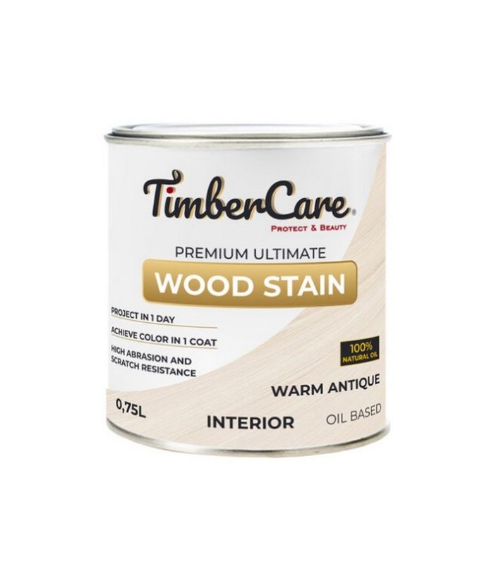 Масло тонирующее TimberCare Wood Stain (цвет: Античный белый/ Warm antique), банка 0,75л  #1