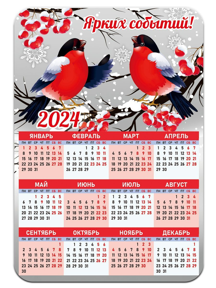 Календарь 2024 Ярких событий - купить с доставкой по выгодным ценам в  интернет-магазине OZON (1084977573)
