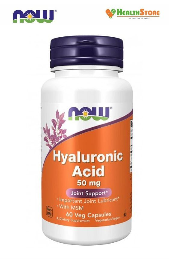 NOW Hyaluronic Acid 50мг 60 капсул "Нау Гиалуроновая кислота и МСМ ...