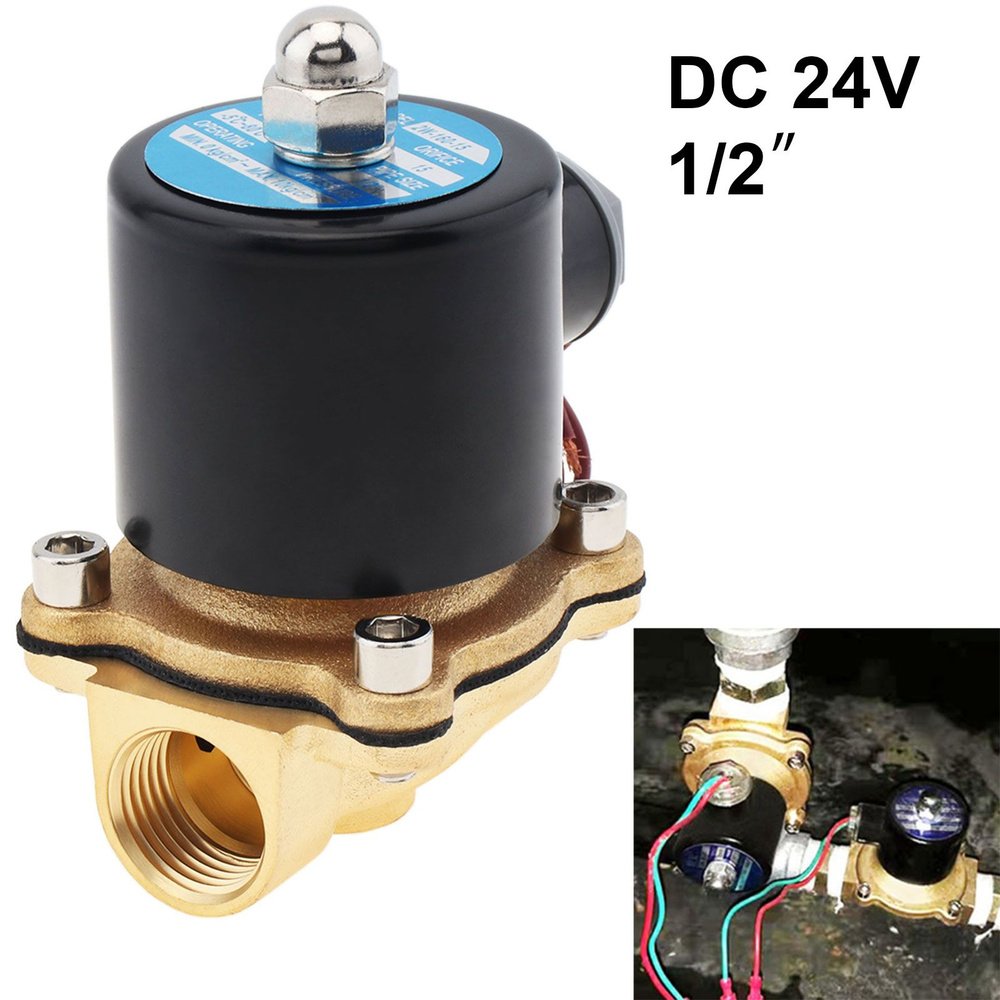 1/2'' DN15 DC 24V Электрический электромагнитный клапан для воды / нефти / газа / автотранспорта #1