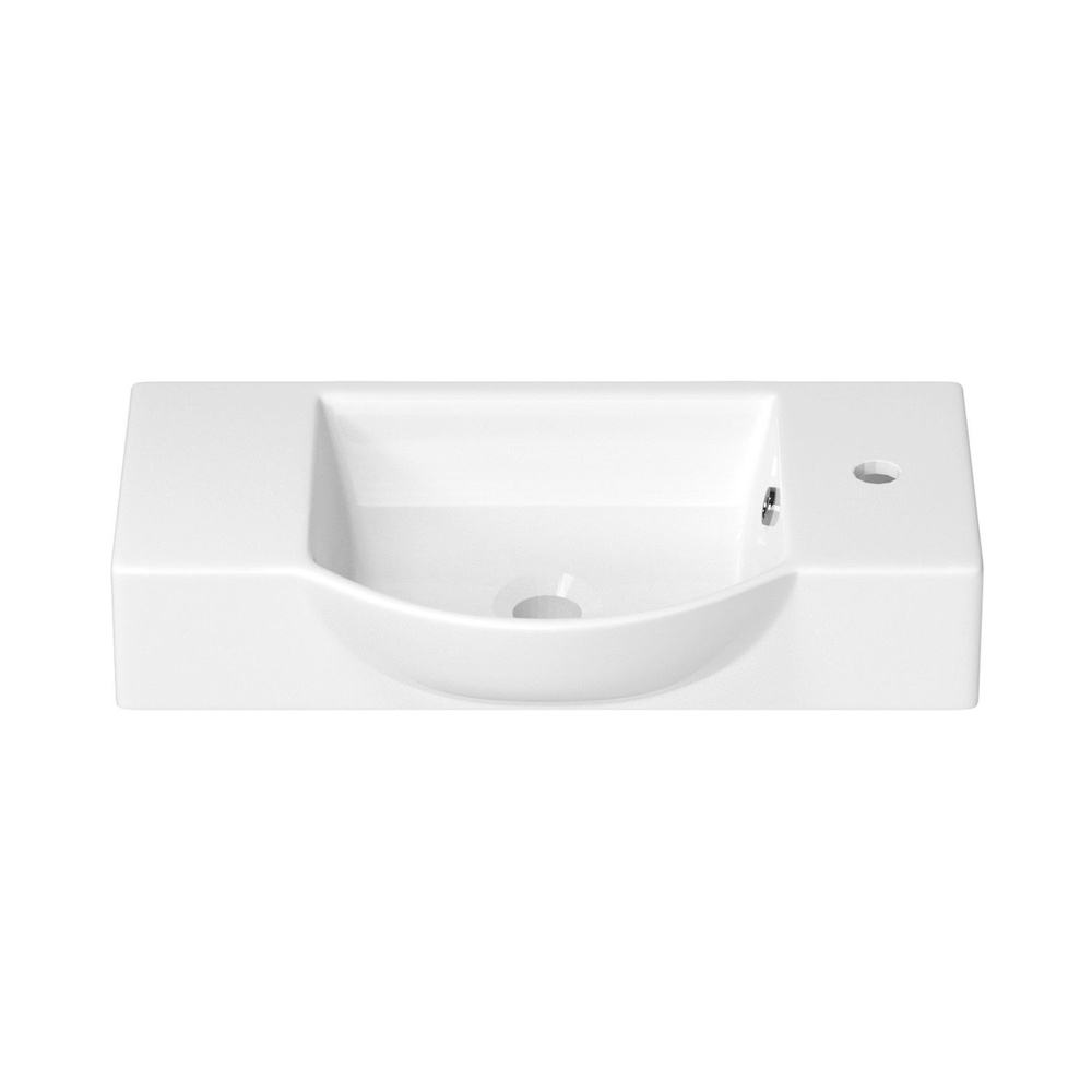 Подвесная/накладная раковина для ванной Wellsee WC Area 151809000: полукруглая, ширина умывальника 55 #1