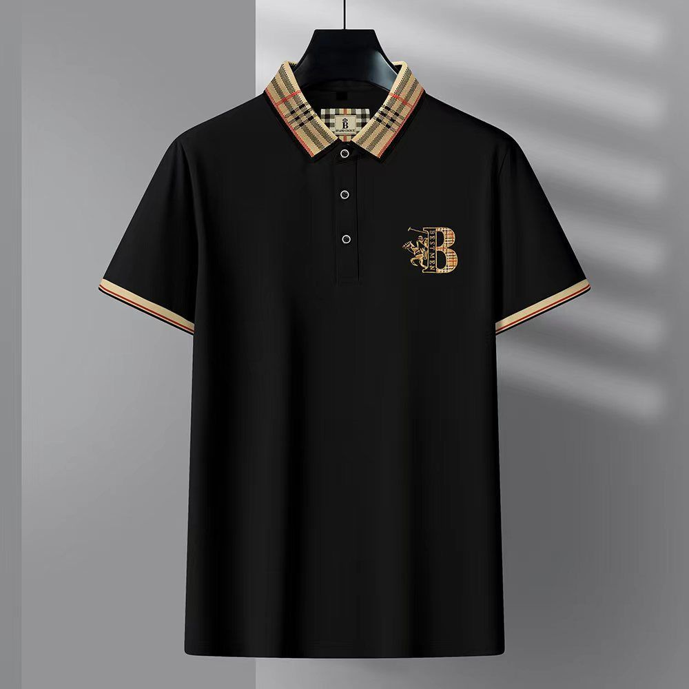 Футболка Мужской Burberry черный Короткий, размер 52 Хлопок Надписи ...