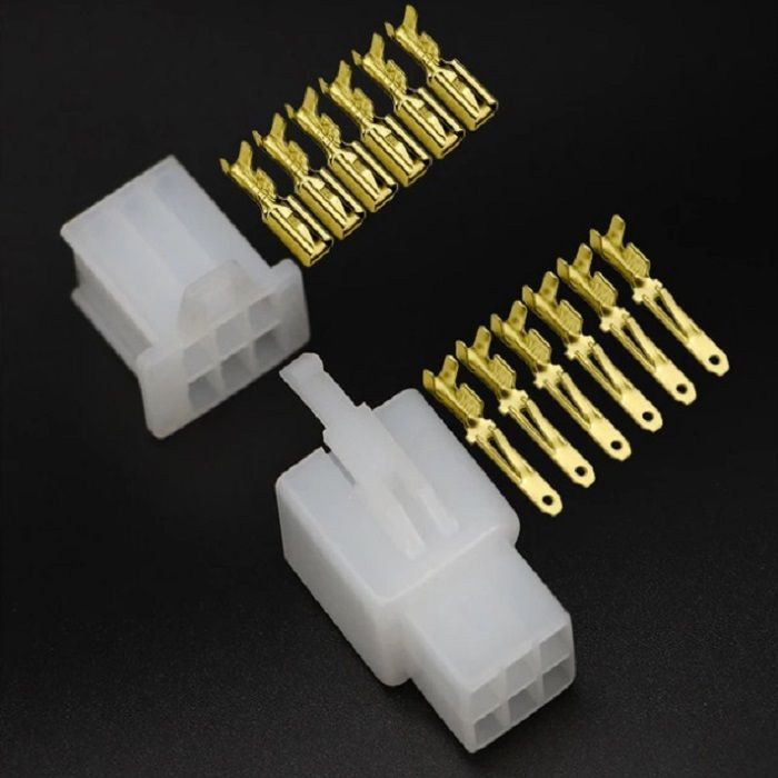 Разъем электрический 6 ти контактный (6 pin) ABS V0 трудногорючий ...
