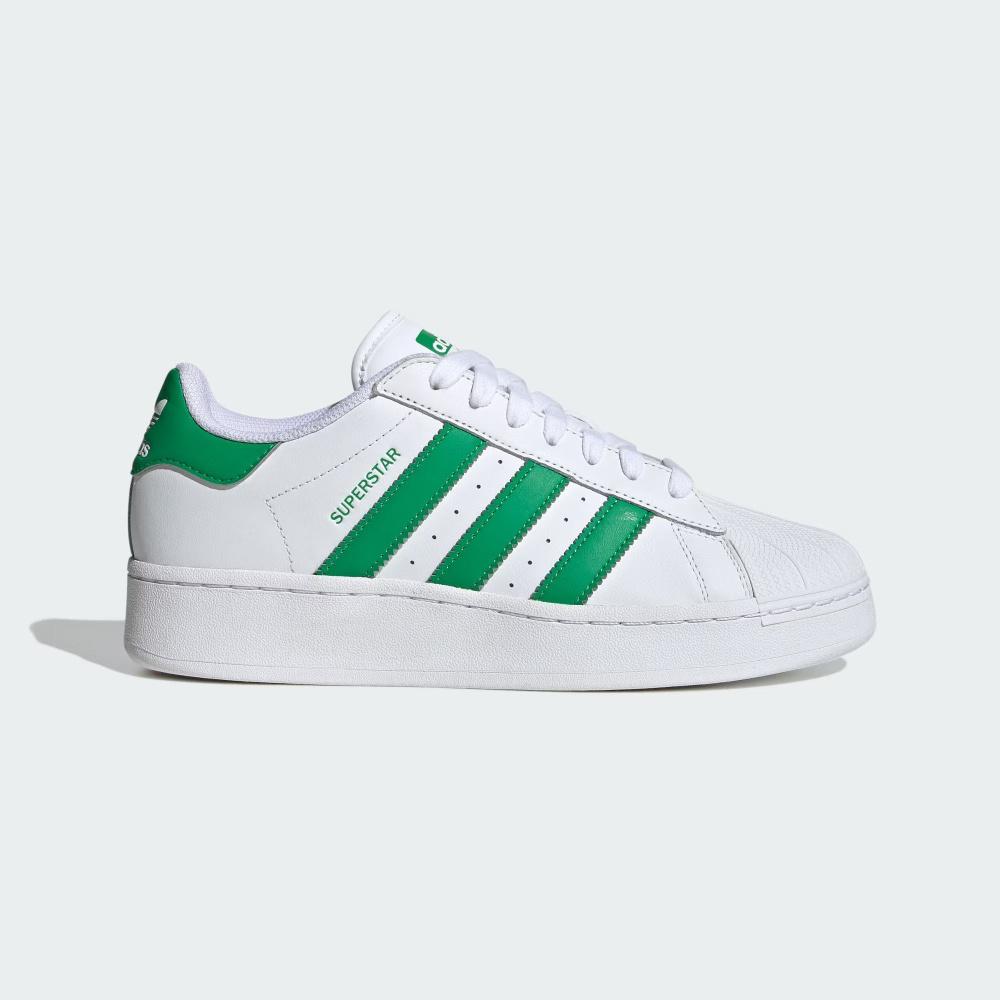 Adidas green superstar sneaker on sale