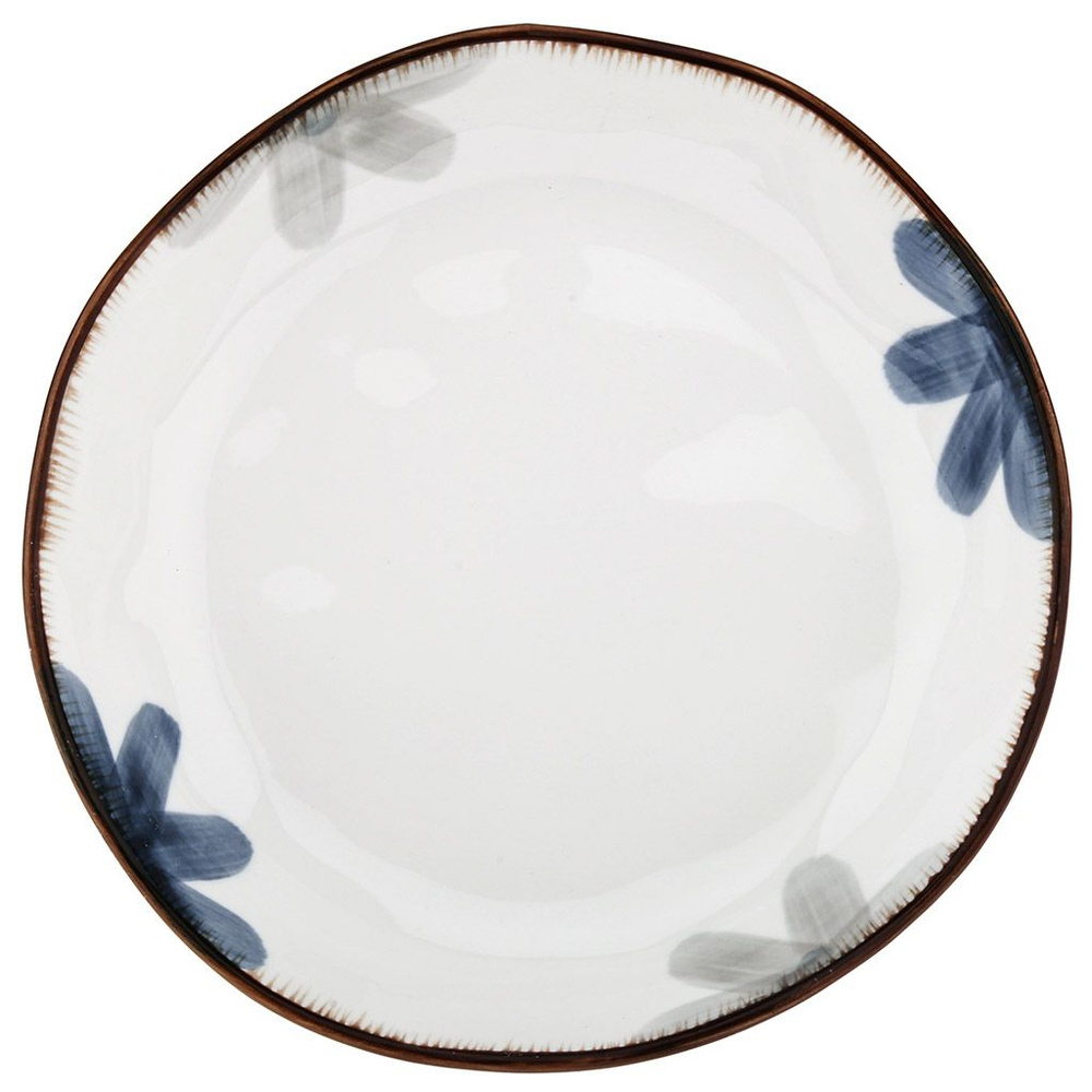Набор тарелок "Аквилегия" 3 шт. Тарелка глубокая суповая, д175мм h35мм, 420мл, с деколью, волнистый край, #1