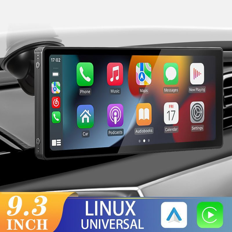 9,3 Портативный CarPlay Android Auto Автомобильный радиоприемник ...