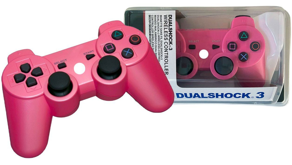 Геймпад Геймпад для PS3 Розовый (Pink), Bluetooth, Проводной, розовый  #1