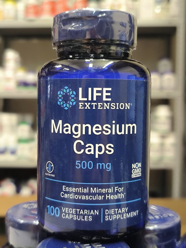 Life Extension, Magnesium caps, Магний в капсулах, 500 мг, 100 капсул ...