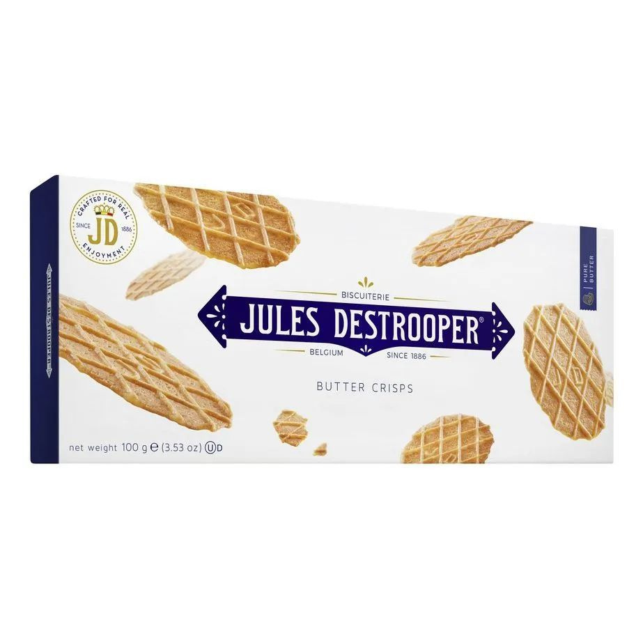 Печенье Jules Destrooper Butter Crisps сливочное 100 г - купить с доставкой  по выгодным ценам в интернет-магазине OZON (1152451790)