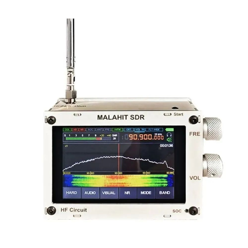 35-дюймовый сенсорный экран Malachite SDR Pro Radio 50KHz-2GHZ  Полнодиапазонный авиационный диапазон DSP SDR-приемник с антенной белый