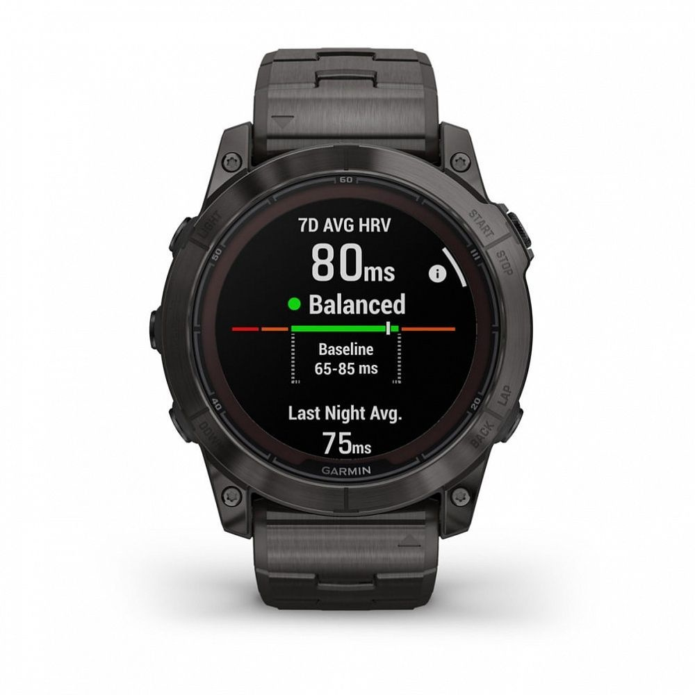 Garmin часы Fenix 7X Pro Sapphire Solar Титановый угольно-серый корпус с DLC-покрытием и титановым браслетом #1