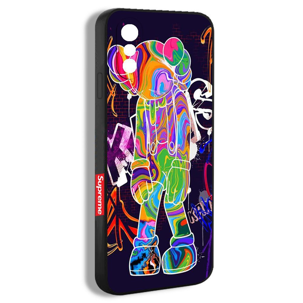 чехол для смартфона Подходит для iPhone X KAWS милый Медведь Мода HYA07 -  купить с доставкой по выгодным ценам в интернет-магазине OZON (1175506569)