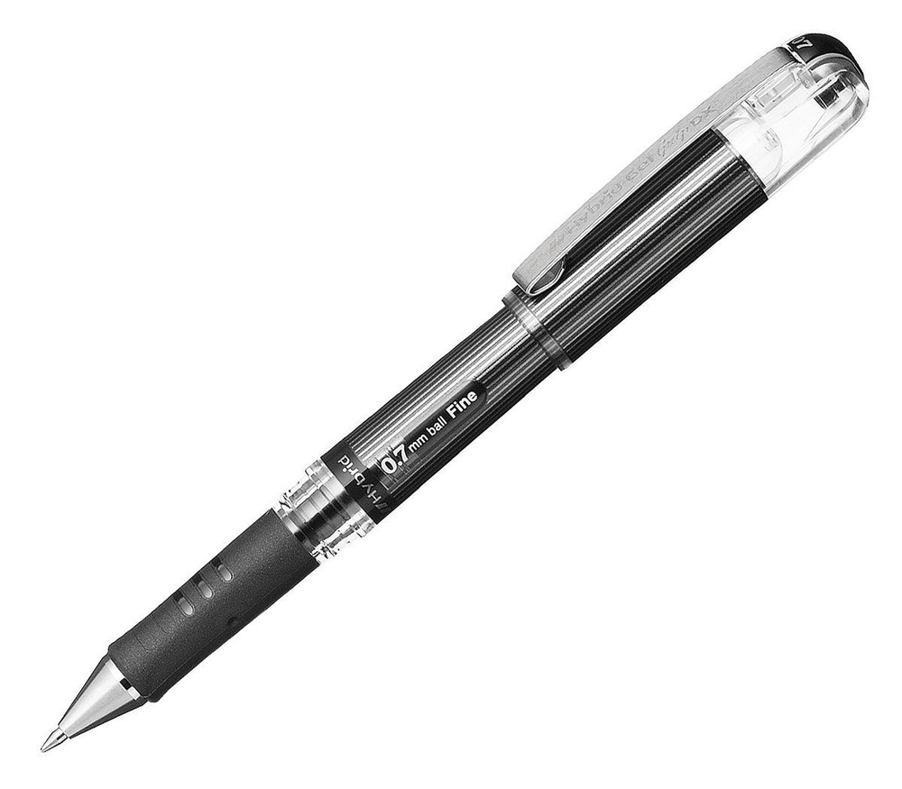 Ручка гелевая PENTEL HYBRID GEL GRIP DX K227-A BLACK черные чернила ...