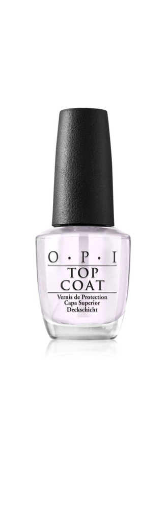 OPI Top Coat - лак для ногтей с высокой степенью покрытия / 15 ml ...