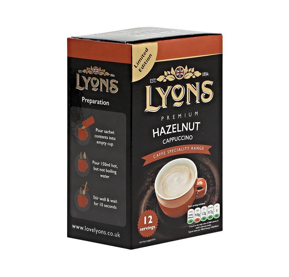 Кофе в пакетиках Lyons "Premium Hazelnut Cappuccino" 180 гр #1