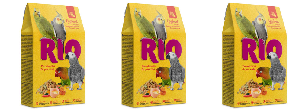 RIO Яичный корм для средних и крупных попугаев, 250 г, 3 шт #1