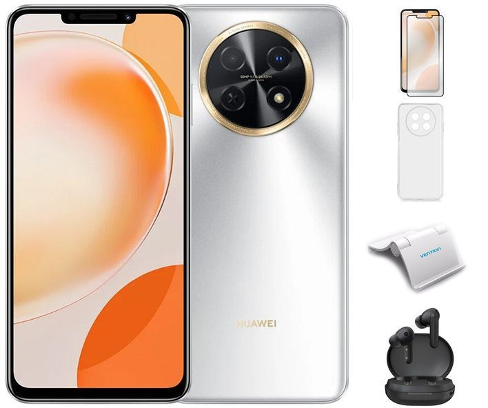 Смартфон HUAWEI Nova Y91 8/128Gb Moonlight Silver & Wireless Headphones ...