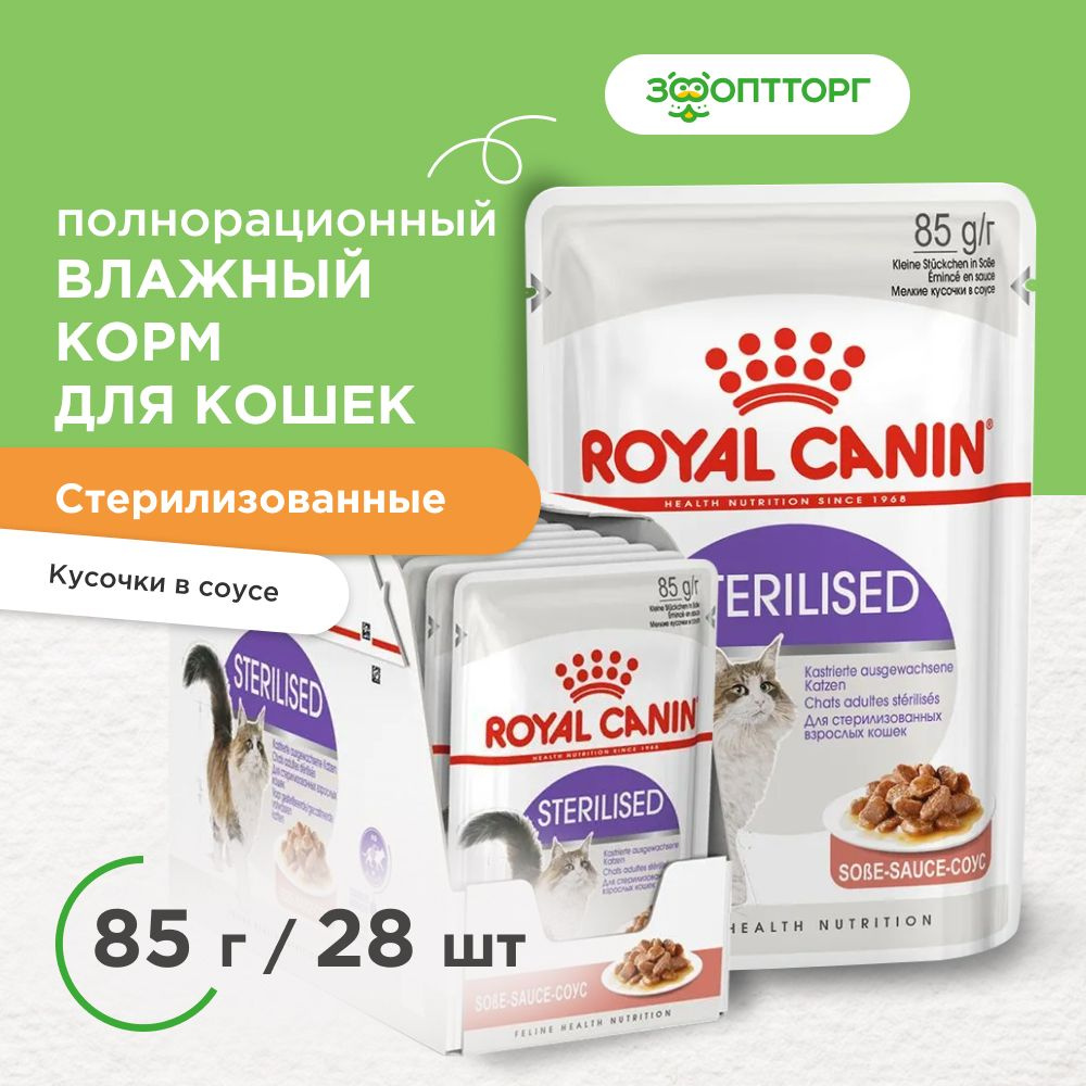 Влажный корм Royal Canin Sterilised для кастрированных котов и ...