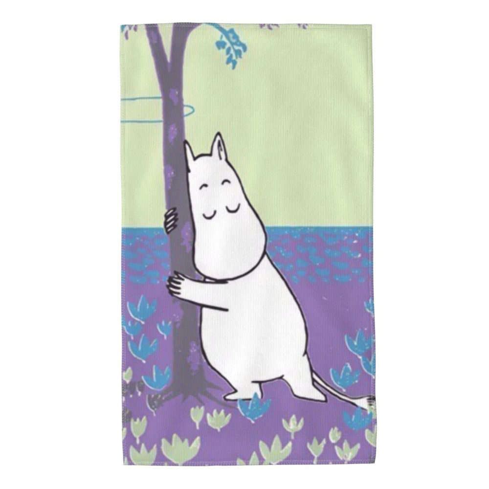 Moomin Полотенце для лица, рук Moomin, Микроволокно, 40x70 см, кремовый, 1 шт.  #1