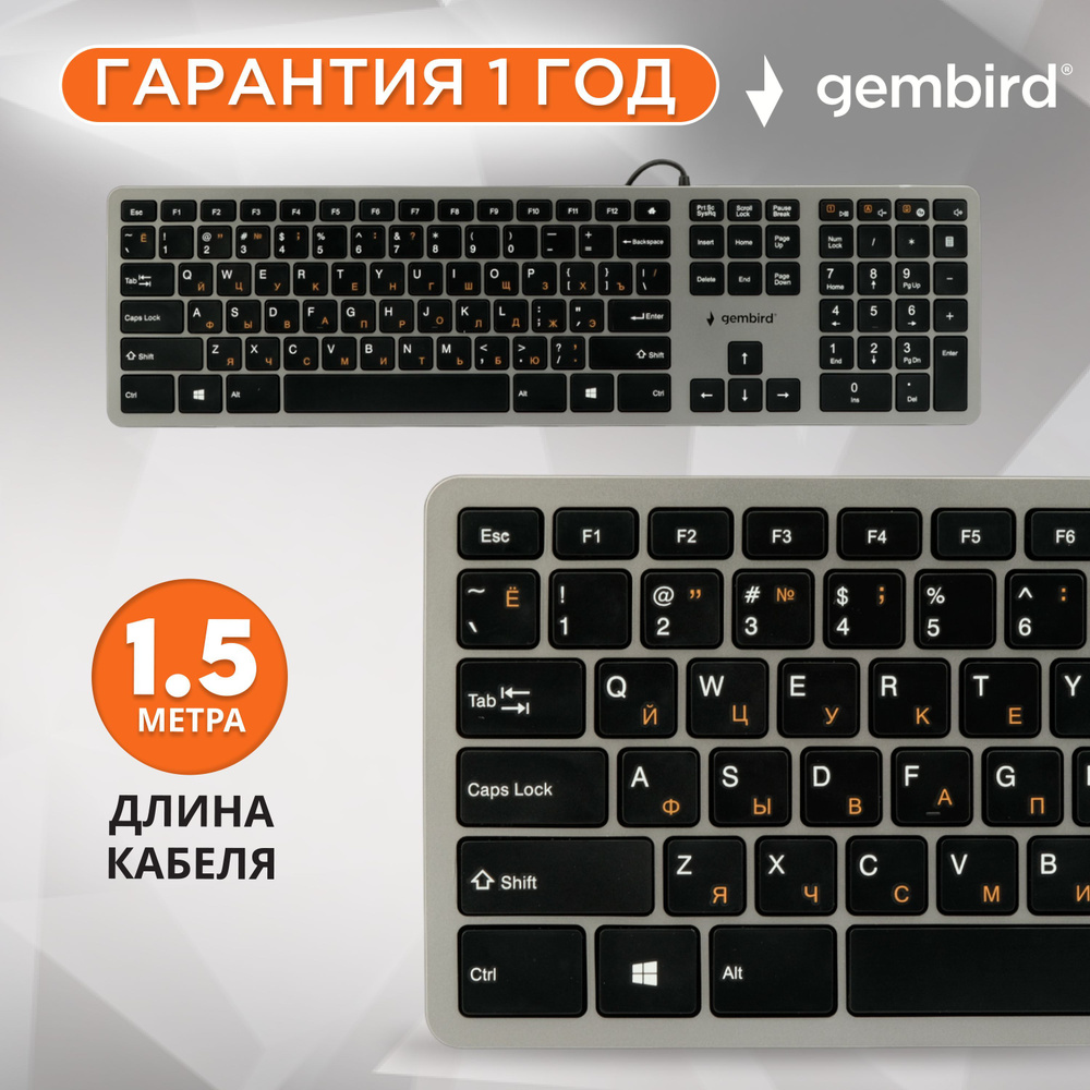 Ножничная клавиатура Gembird KB-8420 купить по низкой цене: отзывы, фото,  характеристики в интернет-магазине Ozon (256681011)