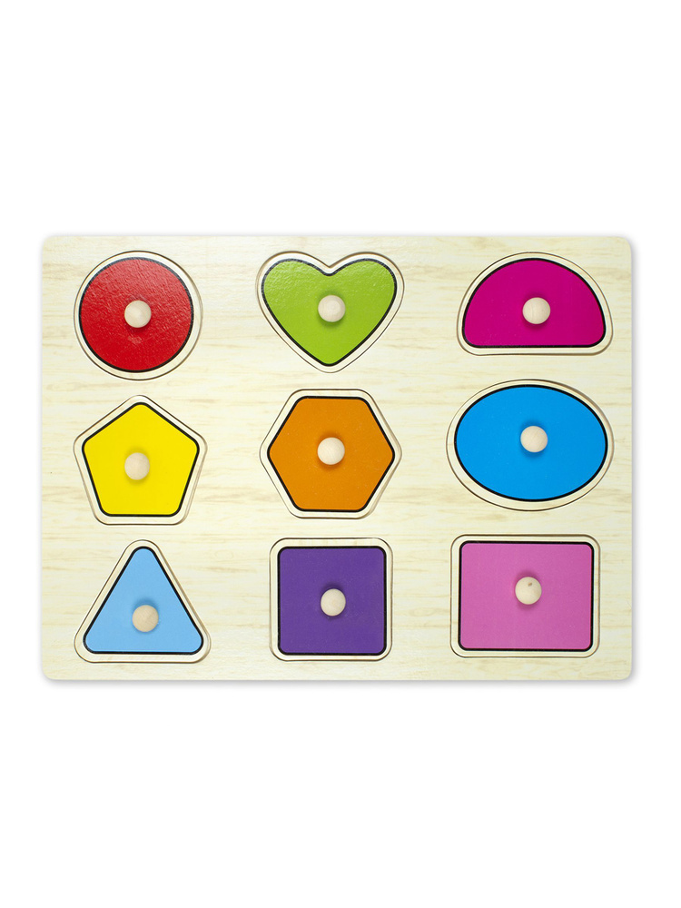Пазл вкладыш для малышей деревянный учим фигуры и цвета (развивающая ...
