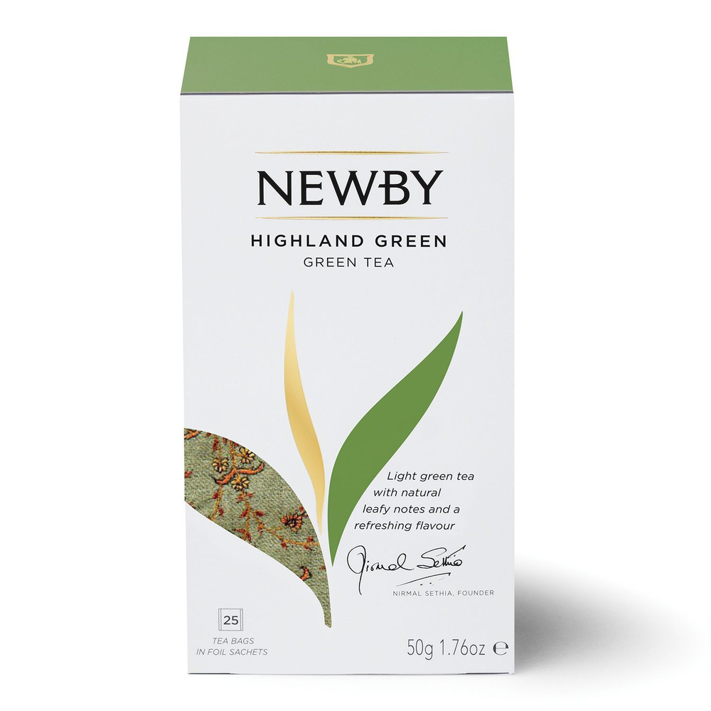 Newby Высокогорный зеленый чай в пакетиках, 25 шт #1