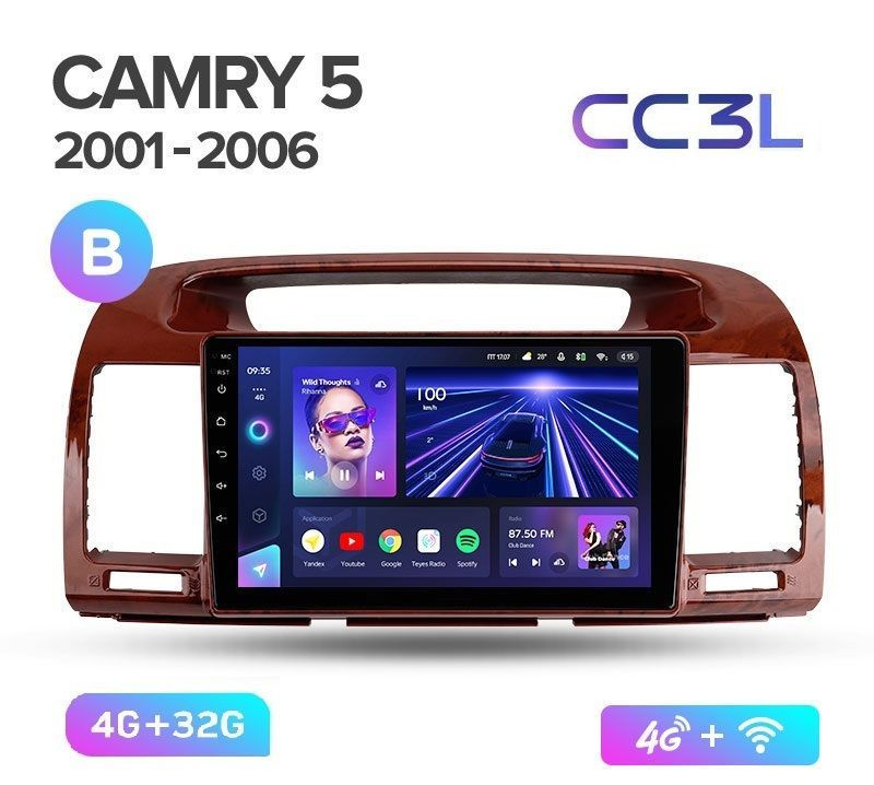 Магнитола TEYES TOYOTA CAMRY 30 2001-2006 г. CC3L 4/32ГБ Android 10, 8-ядерный процессор, IPS экран, #1