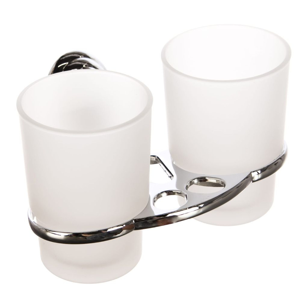 Стакан для зубных щеток, двойной, металл, хром, Solinne, Classic, 2546.101 #1