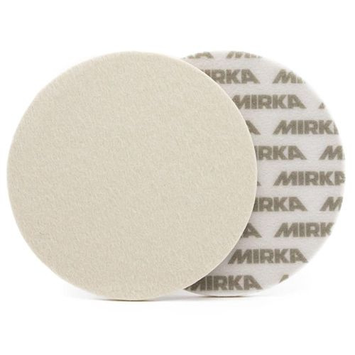 Полировальный фетровый жёсткий круг Mirka Polishing Felt Pad 125 mm White для полировки стекла 2шт  #1