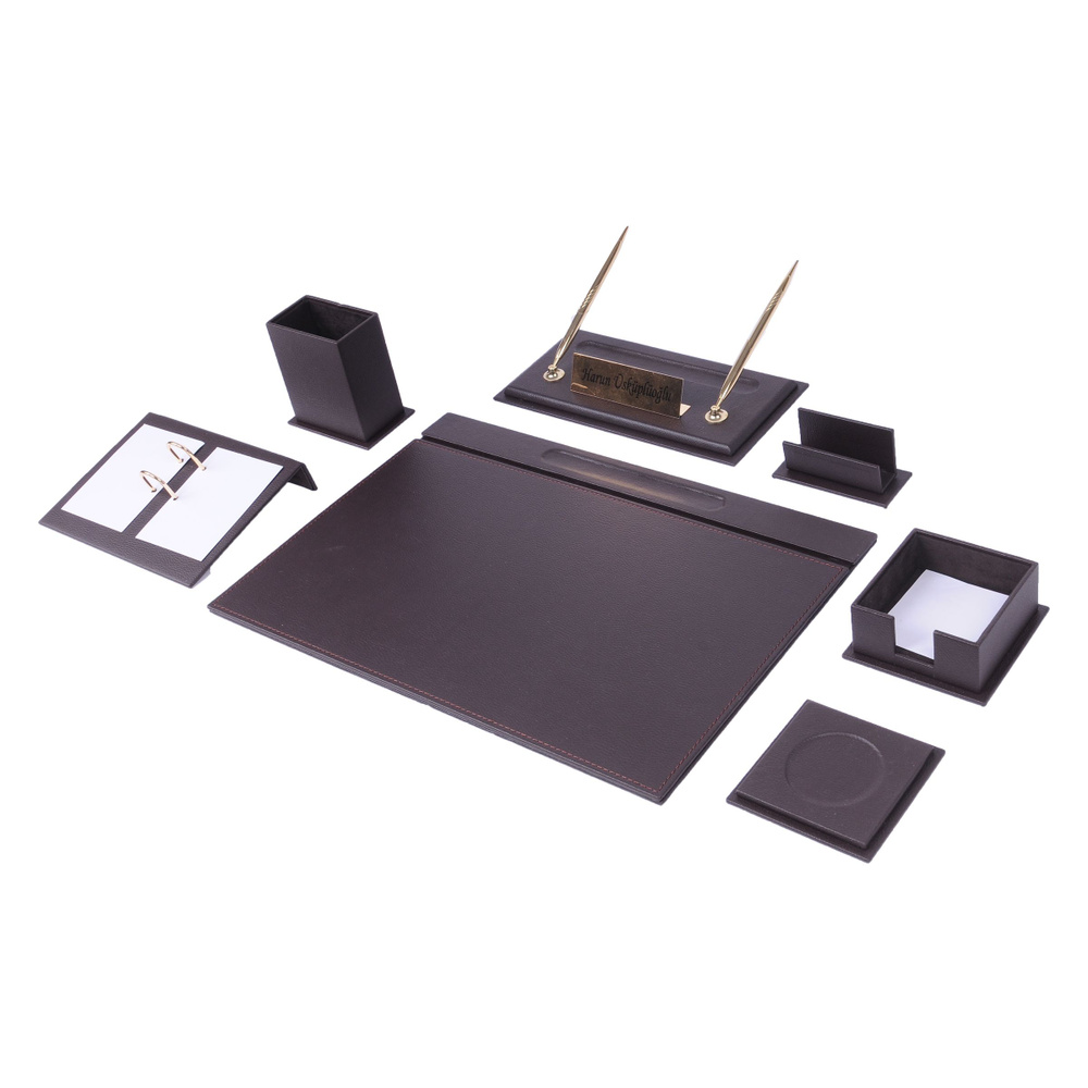 FOGHO Настольный Набор из Кожи из 9 предметов-настольный органайзер для ...