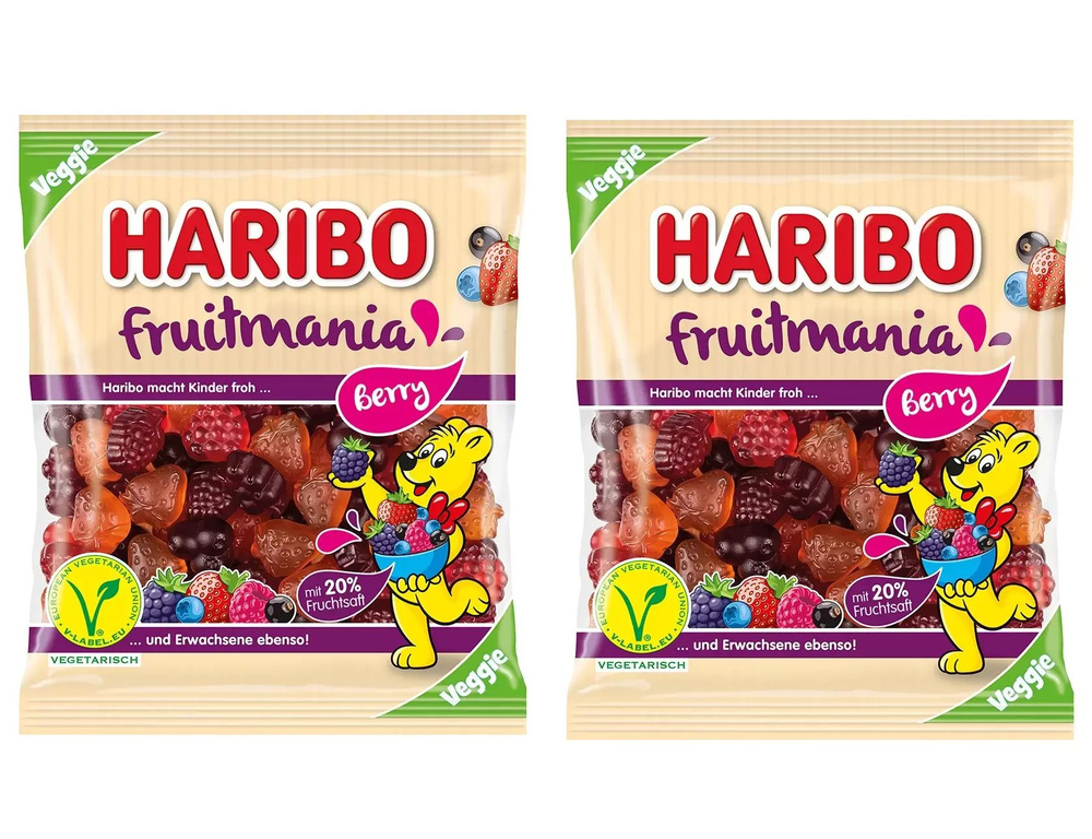 Мармелад Haribo Fruitmania / Ягодная Фруктомания, 2 шт по 160гр #1