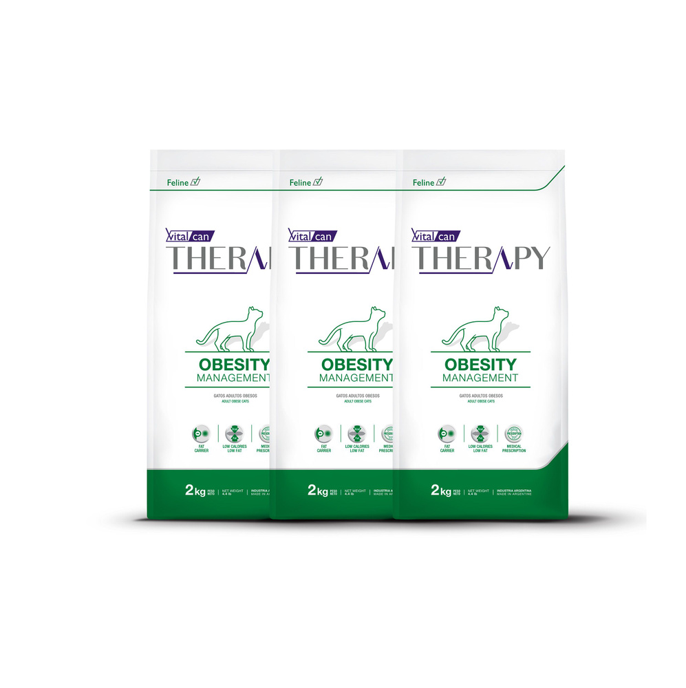 Vitalcan Therapy Feline Obesity Management для кошек, для снижения веса, 2 кг х 3 шт.  #1