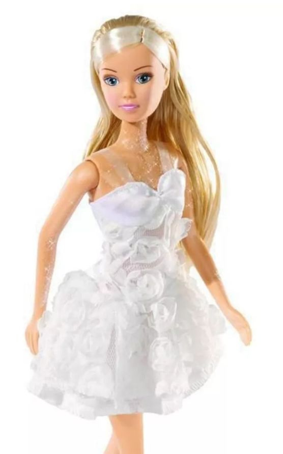 Кукла Штеффи в белом летнем платье - купить с доставкой по выгодным ...